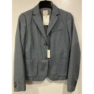 GAP The Academy‎ Blazer Size 10 Light Blue NWT 2-Button Fabric Made in Italy